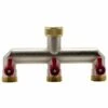 RAIN Rampe Avec Vannes 3 Voies En Laiton -Promos Raccord d'arrosage Magasin 54593503 1