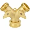 BEARSU Adaptateur De Raccord De Tuyau En Laiton à Double Sortie De 3/4 Po Pour Arrosage De Jardin -Promos Raccord d'arrosage Magasin 54846216 1