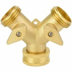 BEARSU Adaptateur De Raccord De Tuyau En Laiton à Double Sortie De 3/4 Po Pour Arrosage De Jardin -Promos Raccord d'arrosage Magasin 54846216 2