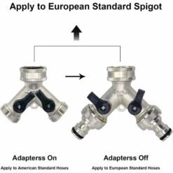 ZHUOXUAN Tuyau D'arrosage Splitter, 2 Voies Robinet De Jardin Robinet 3/4" Y Raccord De Tuyau Pour Robinet D'extérieur Avec Connecteurs Et Rondelles 9 ZHUOXUAN Tuyau D'arrosage Splitter, 2 Voies Robinet De Jardin Robinet 3/4" Y Raccord De Tuyau Pour Robinet D'extérieur Avec Connecteurs Et Rondelles -Promos Raccord d'arrosage Magasin 55488337 3