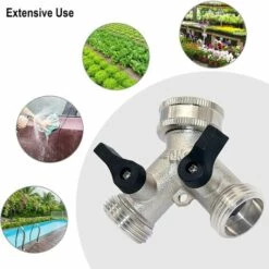 ZHUOXUAN Tuyau D'arrosage Splitter, 2 Voies Robinet De Jardin Robinet 3/4" Y Raccord De Tuyau Pour Robinet D'extérieur Avec Connecteurs Et Rondelles 10 ZHUOXUAN Tuyau D'arrosage Splitter, 2 Voies Robinet De Jardin Robinet 3/4" Y Raccord De Tuyau Pour Robinet D'extérieur Avec Connecteurs Et Rondelles -Promos Raccord d'arrosage Magasin 55488337 4