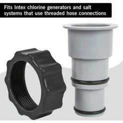 SUPERMARKET Adaptateur De Tuyau De Rechange Pour Pompe Avec Filetage - Pour Tuyau De 1,5 Et 1,25" - Superma,Gris Lot De 2 -Promos Raccord d'arrosage Magasin 55490048 4