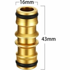 REGALI Zhanmai Paquet De 2 Raccords De Tuyau De Jardin En Laiton Pour Robinet De Tuyau De Jardin (Double Connecteur Mâle En Laiton) -Promos Raccord d'arrosage Magasin 55762561 3