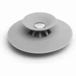 PERLE RARE Flex Drain Stop. Bonde De Baignoire Et Douche, Avec Fonction Attrape-cheveux, Coloris Gris.(3pcs)