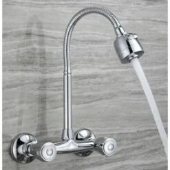 LUCKY-88 Corps Principal Du Robinet En Cuivre Dans Le Mur, Double Poignée Chaude Et Froide Pour La Piscine De Buanderie De La Salle De Bain De La Cuisine (sortie D'eau Universelle Du Robinet Mural) -Promos Raccord d'arrosage Magasin 56329753 2