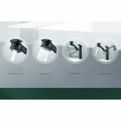 LUCKY-88 Robinet De Lavabo Chaud Et Froid Deux-en-un Entièrement En Cuivre Noir Extractible (A1 Tiroir Rond Noir (A5 Miroir Rond Extractible [eau Unique / Acier Inoxydable Qualité Village]) -Promos Raccord d'arrosage Magasin 56329775 3