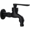 CHANCEY Robinet Exterieur Jardin Robinet Vintage Pour Eau Froide Avec Monocommande Interface (Sorties 1/2" - EntréE 1/2"), Convient Pour Le Jardin, Machine à Laver, Longueur 9 Cm,SEMAket,noir -Promos Raccord d'arrosage Magasin 56570405 1
