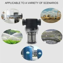 ROSIER Filtre Pipeline 1/2", Filtre à Eau En Ligne Avec Filtre En Acier Inoxydable 100 Mailles, Filtre à Eau Haut Débit Pour Arrosage De Jardin,VEBTles -Promos Raccord d'arrosage Magasin 56626365 3