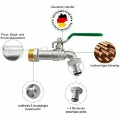 ROSIER 3/4'' Pouce Robinet D'eau En Laiton De Qualité Supérieure, Résistant à La Rouille Et Au Gel | Pour Jardin, Machine à Laver, Baril De Pluie,VEBTles 10 ROSIER 3/4'' Pouce Robinet D'eau En Laiton De Qualité Supérieure, Résistant à La Rouille Et Au Gel | Pour Jardin, Machine à Laver, Baril De Pluie,VEBTles -Promos Raccord d'arrosage Magasin 56626374 4