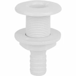 GUAZHUNIFR Raccord Traversant De Coque 3/4In En Plastique Marine Traversant Coque Raccords D'échappement Bouchon Vidange Bateau Sortie De Vidange D'Accessoire Marin Blanc.Gu.B/bon