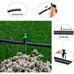 ROSIER 60Pcs Émetteur De Goutte à Goutte D'Irrigation, 3 Tailles Émetteur De Goutteur D'Irrigation De Drapeau De Jardin, Pour Pelouse, Arbres, Arbustes, Jardin (4L/H Noir, 8L/H Bleu, 16L/H Vert) ——VEBTles -Promos Raccord d'arrosage Magasin 57764146 4