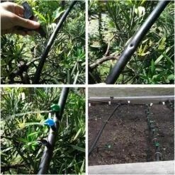 ROSIER 60Pcs Émetteur De Goutte à Goutte D'Irrigation, 3 Tailles Émetteur De Goutteur D'Irrigation De Drapeau De Jardin, Pour Pelouse, Arbres, Arbustes, Jardin (4L/H Noir, 8L/H Bleu, 16L/H Vert) ——VEBTles -Promos Raccord d'arrosage Magasin 57764146 5