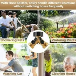 READCLY Raccord En Y, Raccord De Tuyau, Robinet Double Machine A Lave, 2-Voies Y-Distributeur, 3/4 Pouces Pour Connexion De 2 Appareils, Pour Robinet Jardin, Pour D'adaptateur De Cuve -Promos Raccord d'arrosage Magasin 57815247 3