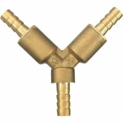 QERSTA Vanne à Boisseau Sphérique En Laiton, 3 Voies, Valve à Boisseau Sphérique En Y, Raccord De Tuyau Cannelé, Adaptateur Pour Robinet, Eau, Gaz, Huile (lot De 1) -Promos Raccord d'arrosage Magasin 58385720 2