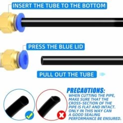 BEARSU 2 Pcs 6mm Tube OD X 1/8 BSP Mâle Droit Push To Connect Raccords (PC6-01) -Promos Raccord d'arrosage Magasin 58463324 3