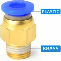 BEARSU 2 Pcs 6mm Tube OD X 1/8 BSP Mâle Droit Push To Connect Raccords (PC6-01) -Promos Raccord d'arrosage Magasin 58463324 5