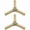 MACARON Barbe En Laiton Raccord De Tuyau Y-Type 3 Voies Joint De Tuyaux Connecteur Adaptateur 1/4 Pouces Compatible Pour Air Eau Mazout （5pcs 6mm）LO-Ron -Promos Raccord d'arrosage Magasin 58481916 1