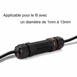 ALMI 5 Pcs Boîte De Derivation Étanche, Connecteur Électrique Éxterieur IP68, Connecteurs Boîtier Et Câble Électrique Extérieur Ø 1-13mm - Noir -Promos Raccord d'arrosage Magasin 58506133 3