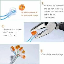 ALMI 300pcs Connecteur Etanche,Connecteurs De CâBle Remplis Des RéSines Colliers De Connexion Pour Jardin & ExtéRieur La Tondeuse à Gazon Robotique -Promos Raccord d'arrosage Magasin 58507819 3