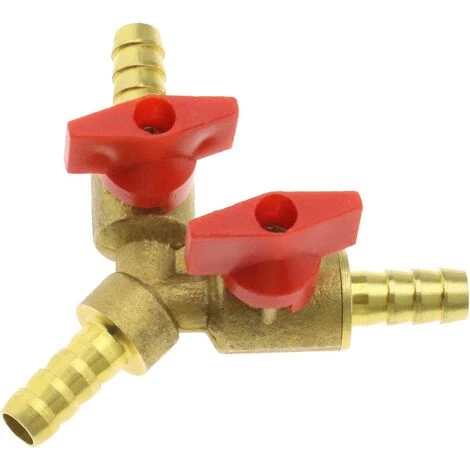 AOUGO 8mm Laiton Raccord De Tuyau Y-Type 3 Voies Joint De Tuyaux Connecteur Adaptateur Compatible Pour Air Eau Gaz 3 AOUGO 8mm Laiton Raccord De Tuyau Y-Type 3 Voies Joint De Tuyaux Connecteur Adaptateur Compatible Pour Air Eau Gaz