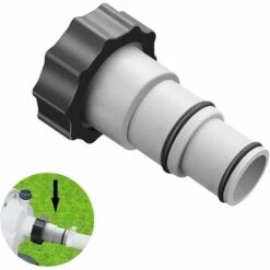 HIASDFLS Adaptateur De Tuyau Pour Pompe De Piscine, Raccord De Tuyau Diamètre 32/38 Mm, Avec Joint, Adaptateur En Plastique Pièce De Rechange Pour Piscine -Promos Raccord d'arrosage Magasin 58677837 2