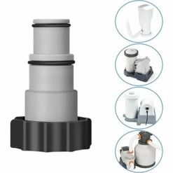 HIASDFLS Adaptateur De Tuyau Pour Pompe De Piscine, Raccord De Tuyau Diamètre 32/38 Mm, Avec Joint, Adaptateur En Plastique Pièce De Rechange Pour Piscine -Promos Raccord d'arrosage Magasin 58677837 5
