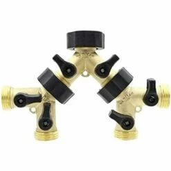 FLYME Tuyau D'arrosage En Laiton Avec Connecteur Y Vanne Y Valve Connecteur Tuyau De Jardin Poignée Confort Robinet De Sortie De Robinet Avec 2 Vannes Indépendantes On/off 8 FLYME Tuyau D'arrosage En Laiton Avec Connecteur Y Vanne Y Valve Connecteur Tuyau De Jardin Poignée Confort Robinet De Sortie De Robinet Avec 2 Vannes Indépendantes On/off -Promos Raccord d'arrosage Magasin 58847061 2