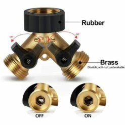 FLYME Tuyau D'arrosage En Laiton Avec Connecteur Y Vanne Y Valve Connecteur Tuyau De Jardin Poignée Confort Robinet De Sortie De Robinet Avec 2 Vannes Indépendantes On/off 10 FLYME Tuyau D'arrosage En Laiton Avec Connecteur Y Vanne Y Valve Connecteur Tuyau De Jardin Poignée Confort Robinet De Sortie De Robinet Avec 2 Vannes Indépendantes On/off -Promos Raccord d'arrosage Magasin 58847061 4