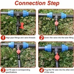 TINOR 12 PCS Robinet De Jardin Pour Tuyau, Tuyau Vanne D'irrigation 16 * 16mm Robinet D'arrêt Raccord En Plastique Pour Le Contrôle Extérieur De La Vanne D'eau De Jardin (Noir + Rouge) -Promos Raccord d'arrosage Magasin 59146153 4