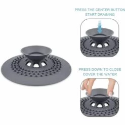 ZOLGINAH Lot De 5 Bouchons De Vidange De Douche En Silicone Pour Baignoire, Évier, Baignoire, Lavande, Cuisine, Salle De Bain (5 Couleurs) -Promos Raccord d'arrosage Magasin 59344053 3