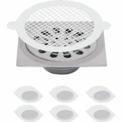 ZOLGINAH 30 Pcs Collecteur De Cheveux,Filtre Évier De Cuisine,Filtre Drain De Douche,Attrape Cheveux Douche,Filtre Cheveux Douche De Tissu Non Tissé Pour évier De Douche,Douche,Baignoire(Diamètre : 9cm)