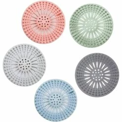 ZOLGINAH 5 Bouchons Anti-Cheveux En Silicone Durable, Filtre évier Cuisine, Filtre à évier, Grille Pour Evier Cuisine, Faciles à Nettoyer Et à Installer, Convient Pour La Cuisine Et La Salle De Bain