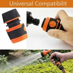 TRIOMPHE 8 Pièces Hose Connector, Raccords D'arrosage Rapides Ensemble Pour Tuyau D'arrosage 1/2" Tuyau Rapides Raccord Raccord Rapide D'extrémité Raccords Pour Le Début Du Tuyau，T-Audace -Promos Raccord d'arrosage Magasin 59449732 3