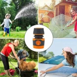 TRIOMPHE 8 Pièces Hose Connector, Raccords D'arrosage Rapides Ensemble Pour Tuyau D'arrosage 1/2" Tuyau Rapides Raccord Raccord Rapide D'extrémité Raccords Pour Le Début Du Tuyau，T-Audace -Promos Raccord d'arrosage Magasin 59449732 5