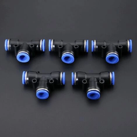 TRIOMPHE 5pcs Jonction En T Tuyau De Raccords Rapides Pneumatiques à 3 Voies Connecteur Push-in Tuyau D'arrosage Raccord De Tuyau Connecteur De Robinet-12mm,T-Audace 5 TRIOMPHE 5pcs Jonction En T Tuyau De Raccords Rapides Pneumatiques à 3 Voies Connecteur Push-in Tuyau D'arrosage Raccord De Tuyau Connecteur De Robinet-12mm,T-Audace – Image 3