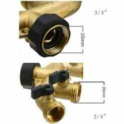 ILOVEMILAN Distributeur D'eau à 4 Voies En Laiton. Robinet Séparateur De Tuyau D'arrosage -Promos Raccord d'arrosage Magasin 59684997 3