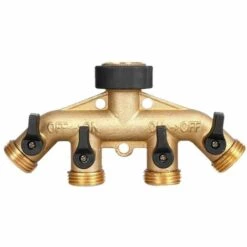 ILOVEMILAN Distributeur D'eau à 4 Voies En Laiton. Robinet Séparateur De Tuyau D'arrosage -Promos Raccord d'arrosage Magasin 59684997 5