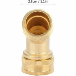 Cisea Connecteur De Tuyau D'Arrosage 3/4 '', Adaptateur De Connecteur De Tuyau De Robinet à Tournant Sphérique Coudé En Laiton Massif à 45 Degrés Adaptateur De Tuyau à Col De Cygne Robuste -Promos Raccord d'arrosage Magasin 60003185 2