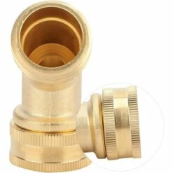 Cisea Connecteur De Tuyau D'Arrosage 3/4 '', Adaptateur De Connecteur De Tuyau De Robinet à Tournant Sphérique Coudé En Laiton Massif à 45 Degrés Adaptateur De Tuyau à Col De Cygne Robuste -Promos Raccord d'arrosage Magasin 60003185 4