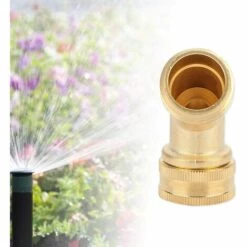Cisea Connecteur De Tuyau D'Arrosage 3/4 '', Adaptateur De Connecteur De Tuyau De Robinet à Tournant Sphérique Coudé En Laiton Massif à 45 Degrés Adaptateur De Tuyau à Col De Cygne Robuste -Promos Raccord d'arrosage Magasin 60003185 5