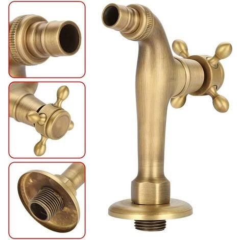 Cisea Robinet De Jardin Robinet Machine à Laver Robinet D'eau En Laiton Massif Vintage Robinet Mural Robinets D'évier De Cuisine Mitigeur Filetage D'Entrée G 4/ 6 (Long) 7 Cisea Robinet De Jardin Robinet Machine à Laver Robinet D'eau En Laiton Massif Vintage Robinet Mural Robinets D'évier De Cuisine Mitigeur Filetage D'Entrée G 4/ 6 (Long) – Image 5