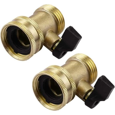 Cisea 2 Pack Soupape D'arrêt En Laiton Pour Tuyau D'arrosage, 3/4 ''Adaptateur De Tuyau D'arrêt Pour Robinet à Tournant Sphérique à Filetage 3 Cisea 2 Pack Soupape D'arrêt En Laiton Pour Tuyau D'arrosage, 3/4 ''Adaptateur De Tuyau D'arrêt Pour Robinet à Tournant Sphérique à Filetage