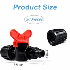 Cisea 20 Pièces Vanne Commutateur D'Irrigation Goutte Tube D'Irrigation PE 16 Mm Raccords Verrouillage Barbelés Vannes Connecteurs Tuyau Vanne Barbelée Jardin - Arrêter/Activer Le Débit D'eau 8 Cisea 20 Pièces Vanne Commutateur D'Irrigation Goutte Tube D'Irrigation PE 16 Mm Raccords Verrouillage Barbelés Vannes Connecteurs Tuyau Vanne Barbelée Jardin - Arrêter/Activer Le Débit D'eau -Promos Raccord d'arrosage Magasin 60003192 2