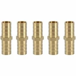 DENUOTOP Raccords Outil De Connecteur De Tuyau, Connecteur Droit à Deux Voies, Droit Pour Raccordement De Tuyaux(12mm 5pcs)