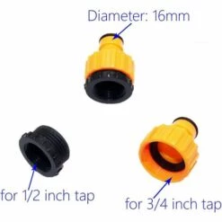 MINKUROW 6 Pièces 2 En 1 Adaptateur Raccord Connexion Nez De Robinet 1/2" Et 3/4" Vers Connecteur Rapide Pour Tuyau D'arrosage Jaune 8 MINKUROW 6 Pièces 2 En 1 Adaptateur Raccord Connexion Nez De Robinet 1/2" Et 3/4" Vers Connecteur Rapide Pour Tuyau D'arrosage Jaune -Promos Raccord d'arrosage Magasin 60015448 2