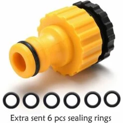 MINKUROW 6 Pièces 2 En 1 Adaptateur Raccord Connexion Nez De Robinet 1/2" Et 3/4" Vers Connecteur Rapide Pour Tuyau D'arrosage Jaune 10 MINKUROW 6 Pièces 2 En 1 Adaptateur Raccord Connexion Nez De Robinet 1/2" Et 3/4" Vers Connecteur Rapide Pour Tuyau D'arrosage Jaune -Promos Raccord d'arrosage Magasin 60015448 4