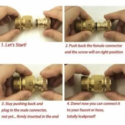 GrooFoo Tuyau D'arrosage Raccord Rapide Extensible Tuyau D'arrosage Male A Femelle Adaptateur Connecteur Pour Robinet Et Jet (2SETS) -Promos Raccord d'arrosage Magasin 60170946 4