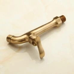 GUAZHUNIFR Antique Robinet En Laiton Poignée Lessive Salle De Bains Montage Mural Lave-Linge Robinet Extérieur Jardin Tuyau Simple Robinet Froid,GU.B/bon -Promos Raccord d'arrosage Magasin 60278828 4