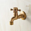 GUAZHUNIFR Générique Antique Robinet En Laiton Poignée Lessive Salle De Bains Montage Mural Lave-linge Robinet Extérieur Jardin Tuyau Simple Robinet Froid Long,GU.B/bon -Promos Raccord d'arrosage Magasin 60278907 1