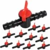 AOUGO 10 PCS Robinet De Jardin Pour Tuyau, Tuyau Vanne D'irrigation Raccord Tuyau 16mm Robinet D'arrêt Raccord En Plastique Pour Le Contrôle Extérieur De La Vanne D'eau De Jardin -Promos Raccord d'arrosage Magasin 60281811 1
